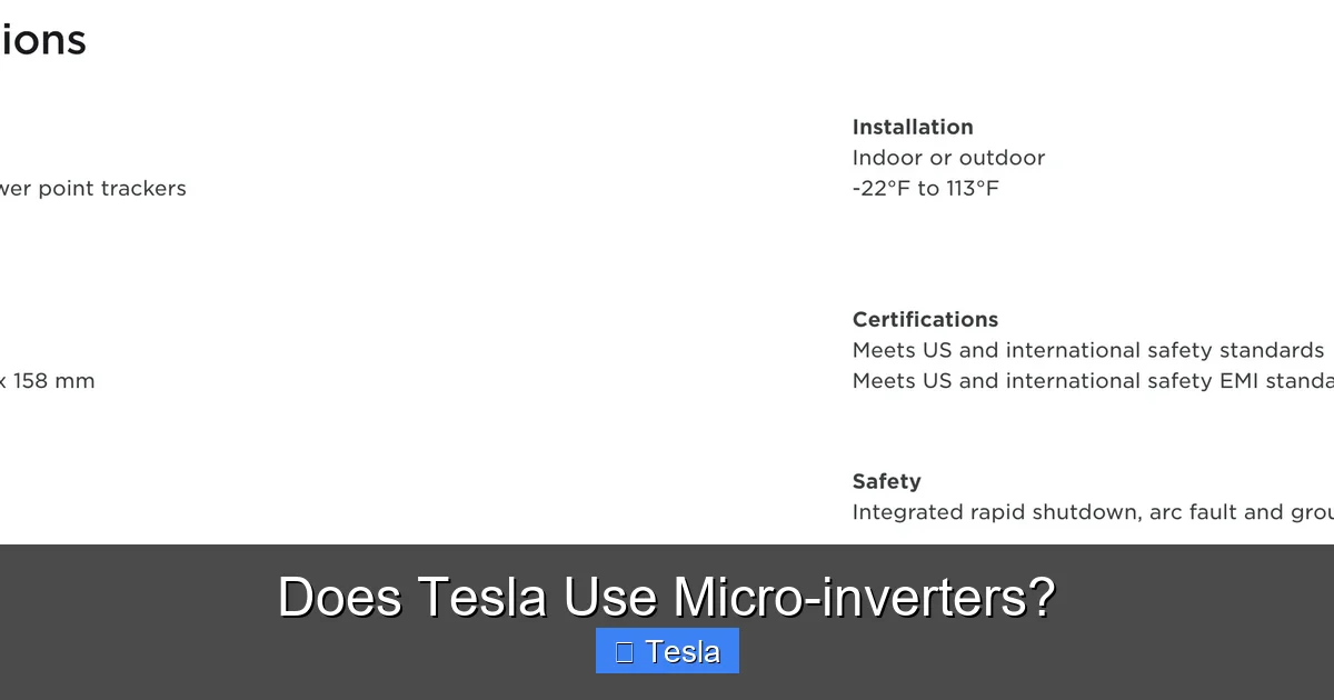 Does Tesla Use Micro-inverters?