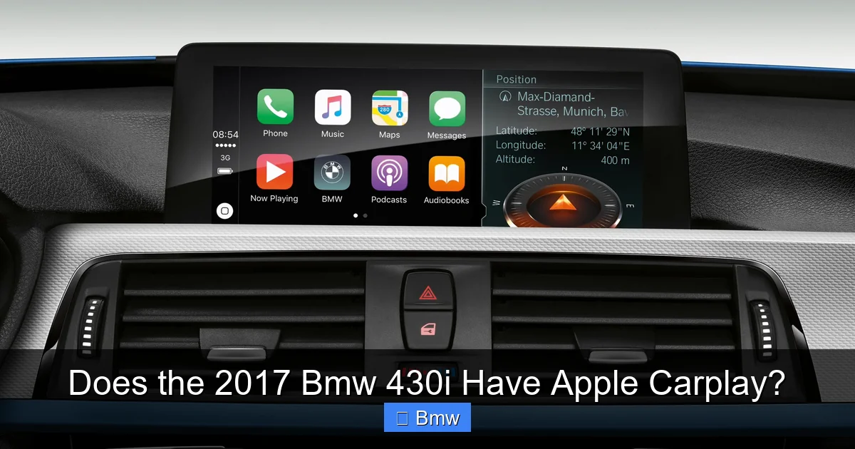 Does the 2017 Bmw 430i Have Apple Carplay?
