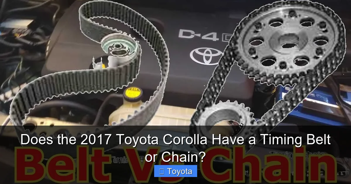 Does the 2017 Toyota Corolla Have a Timing Belt or Chain?