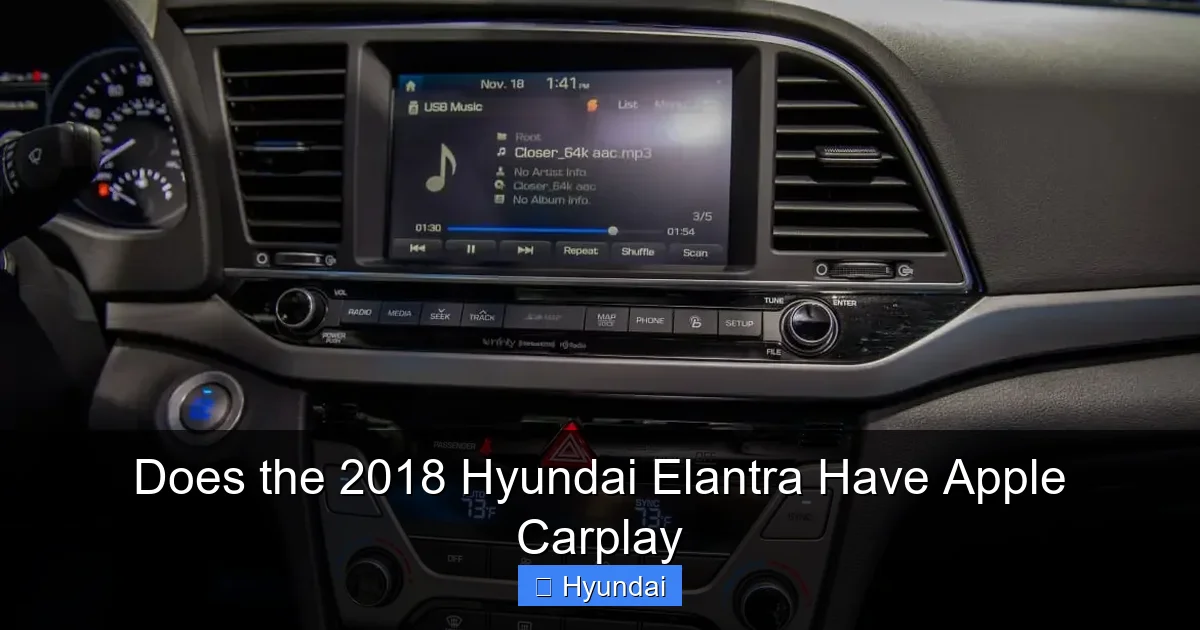 Does the 2018 Hyundai Elantra Have Apple Carplay