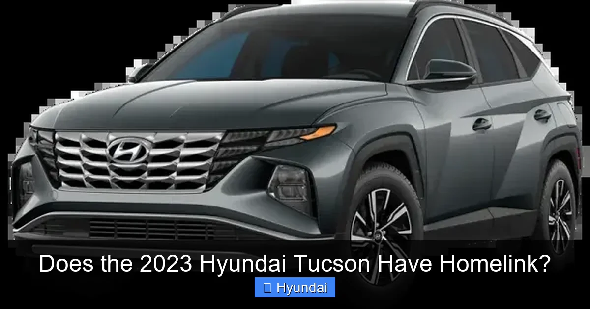 Does the 2023 Hyundai Tucson Have Homelink?