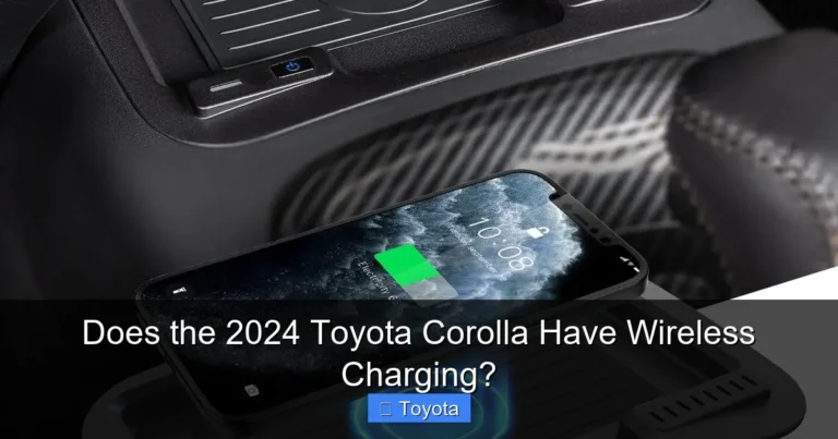 Does the 2024 Toyota Corolla Have Wireless Charging?