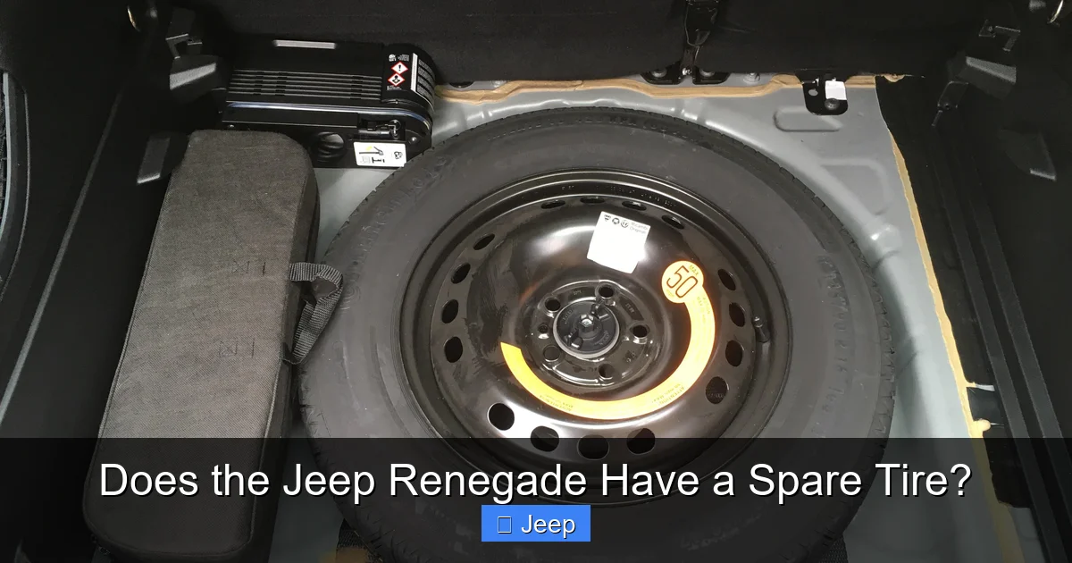 Does the Jeep Renegade Have a Spare Tire?