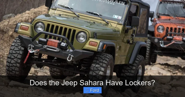 Does the Jeep Sahara Have Lockers?