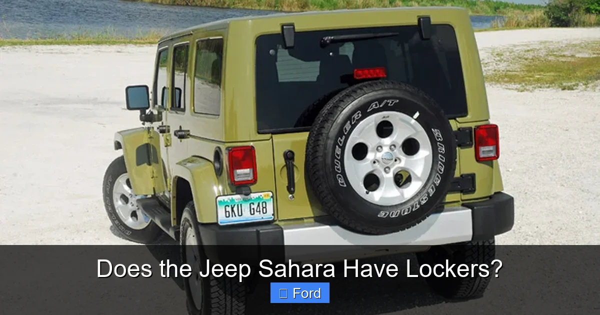 Does the Jeep Sahara Have Lockers?