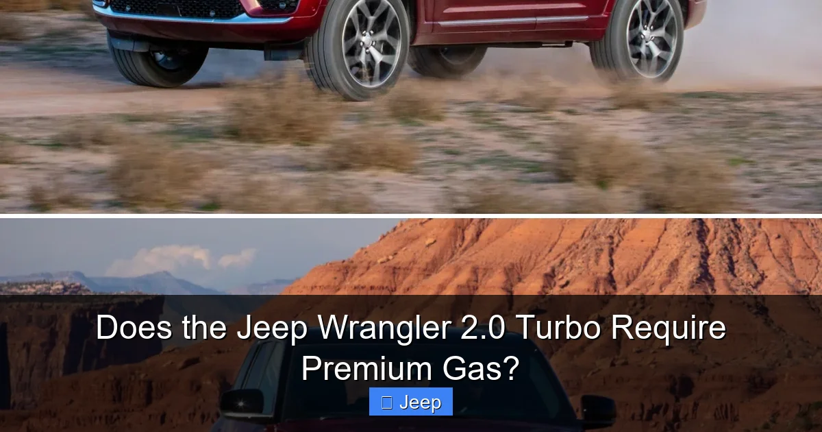 Does the Jeep Wrangler 2.0 Turbo Require Premium Gas?