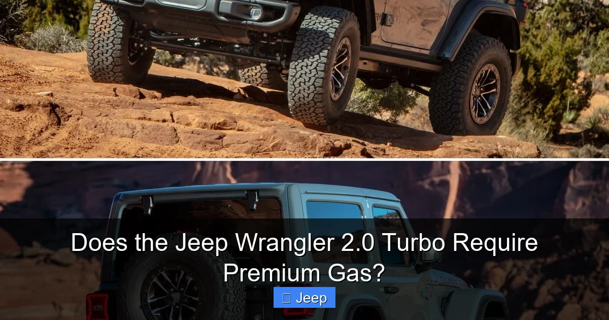 Does the Jeep Wrangler 2.0 Turbo Require Premium Gas?