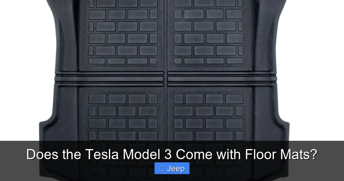 Does the Tesla Model 3 Come with Floor Mats?