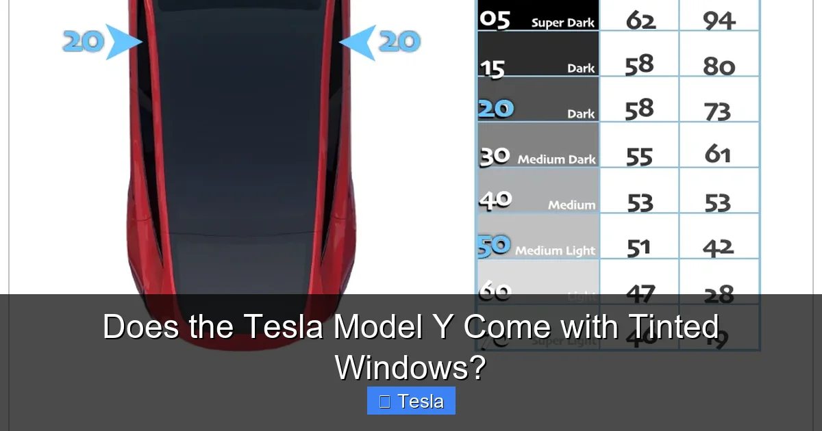 Does the Tesla Model Y Come with Tinted Windows?