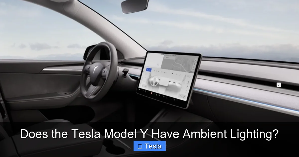 Does the Tesla Model Y Have Ambient Lighting?