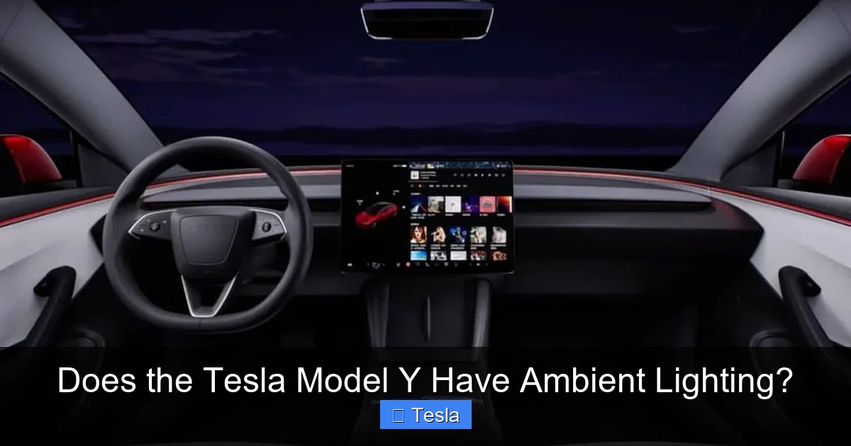 Does the Tesla Model Y Have Ambient Lighting?