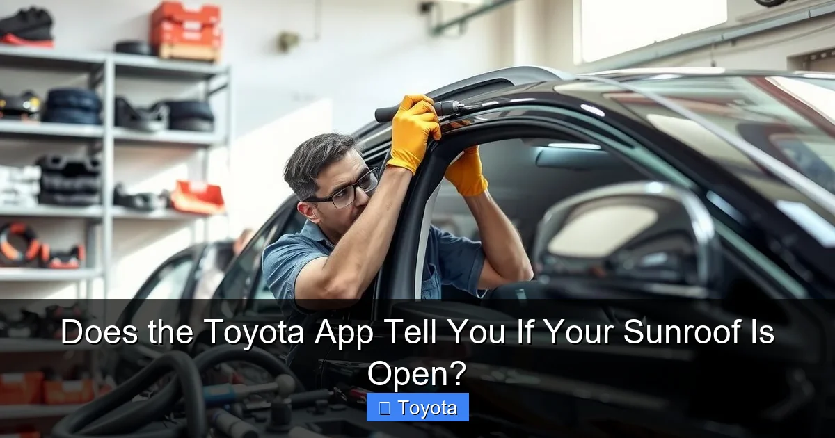 Does the Toyota App Tell You If Your Sunroof Is Open?