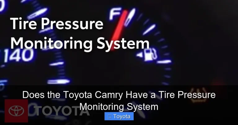 Does the Toyota Camry Have a Tire Pressure Monitoring System