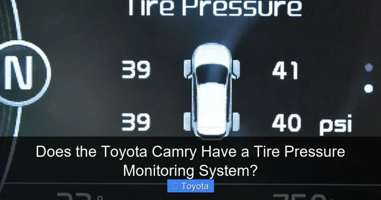 Does the Toyota Camry Have a Tire Pressure Monitoring System?