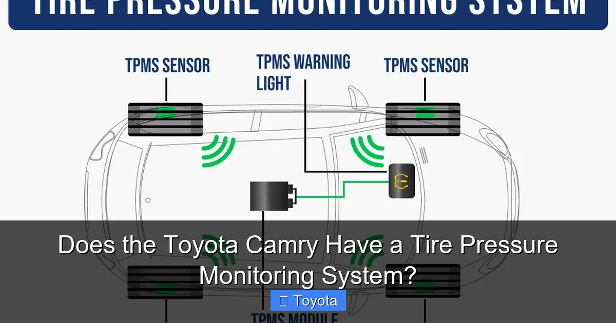 Does the Toyota Camry Have a Tire Pressure Monitoring System?