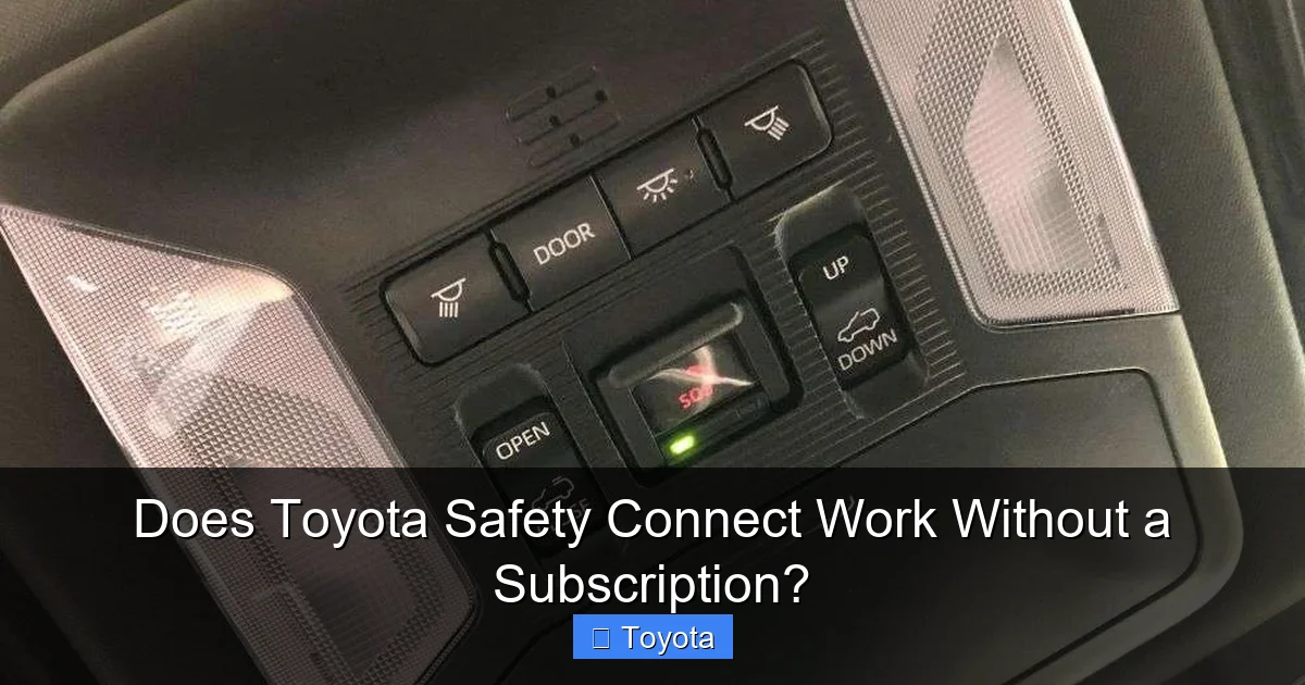 Does Toyota Safety Connect Work Without a Subscription?