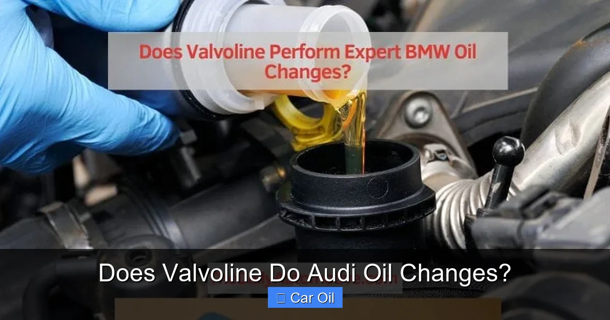 Does Valvoline Do Audi Oil Changes?