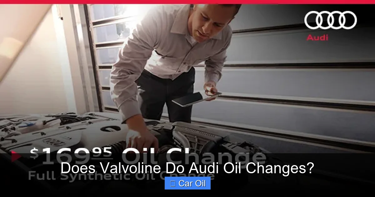 Does Valvoline Do Audi Oil Changes?