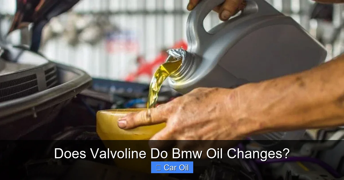 Does Valvoline Do Bmw Oil Changes?