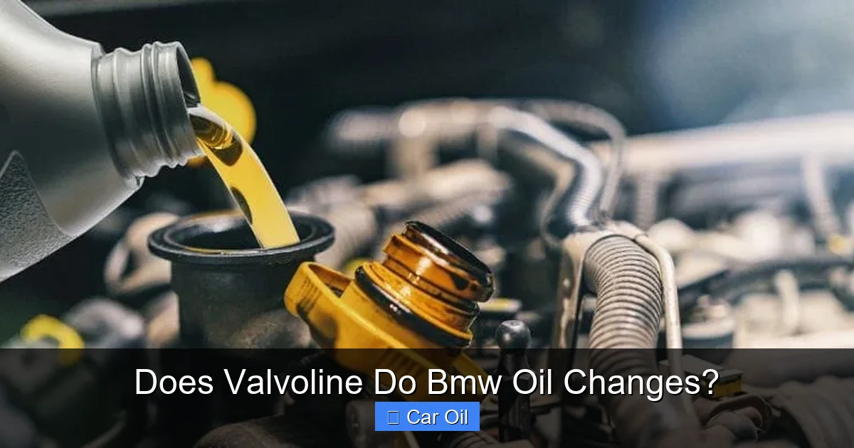 Does Valvoline Do Bmw Oil Changes?