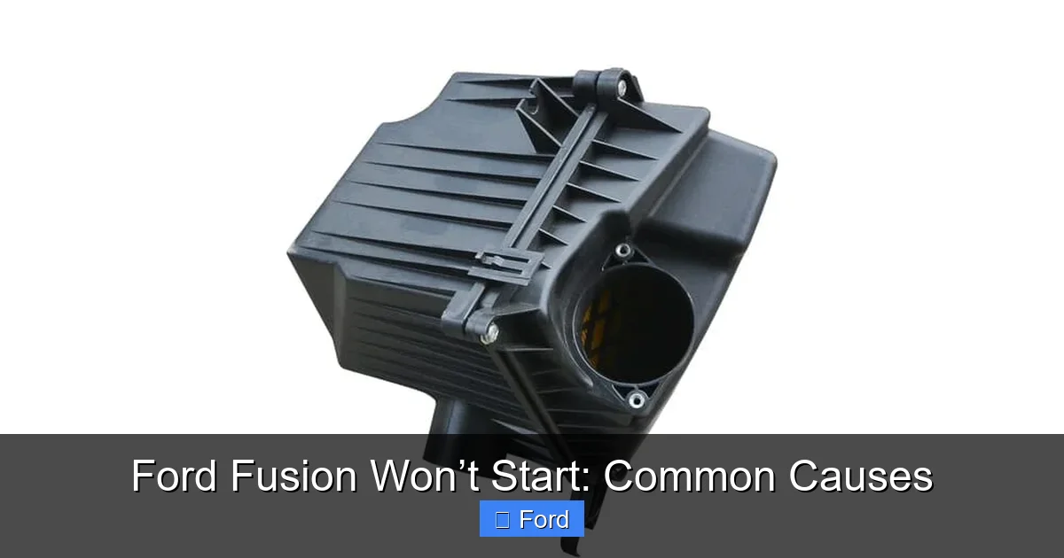 Ford Fusion Won’t Start: Common Causes