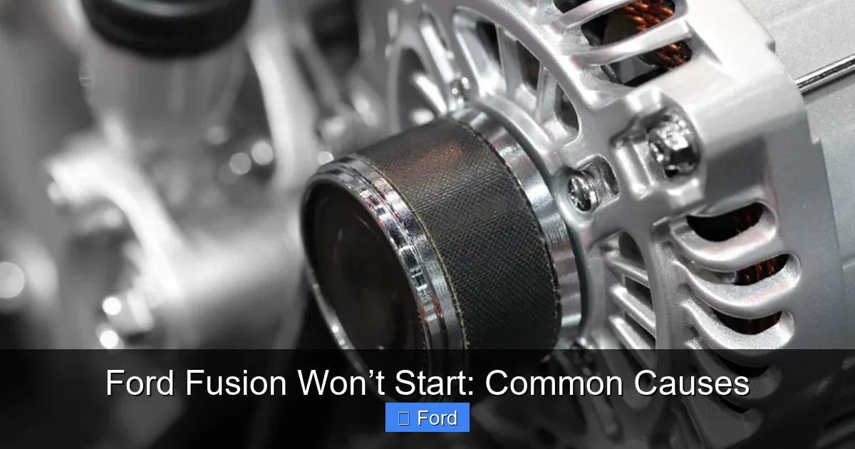 Ford Fusion Won’t Start: Common Causes
