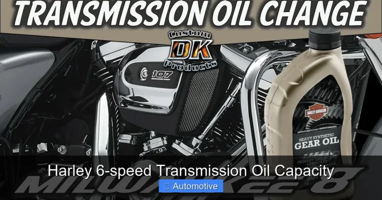 Harley 6-speed Transmission Oil Capacity