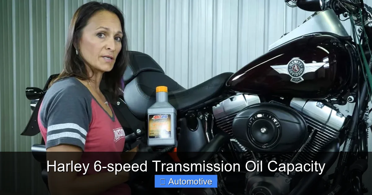 Harley 6-speed Transmission Oil Capacity
