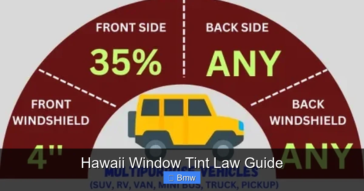 Hawaii Window Tint Law Guide