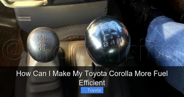 How Can I Make My Toyota Corolla More Fuel Efficient