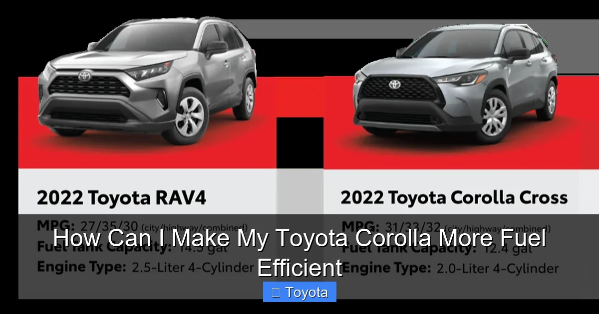 How Can I Make My Toyota Corolla More Fuel Efficient