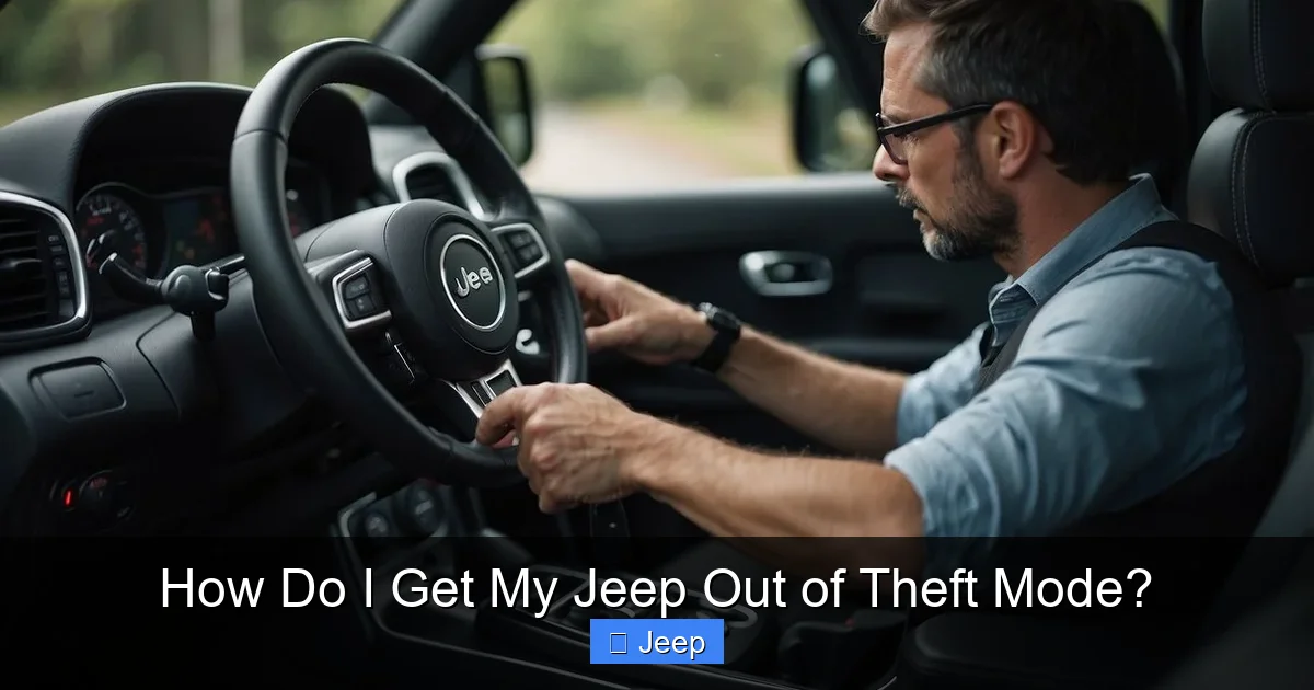 How Do I Get My Jeep Out of Theft Mode?