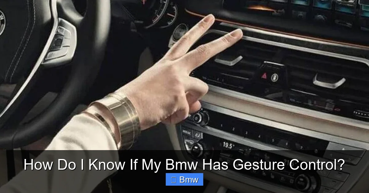 How Do I Know If My Bmw Has Gesture Control?