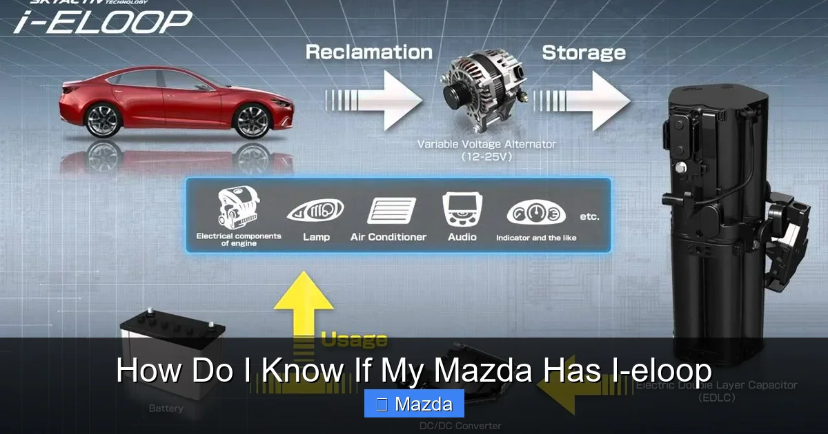 How Do I Know If My Mazda Has I-eloop
