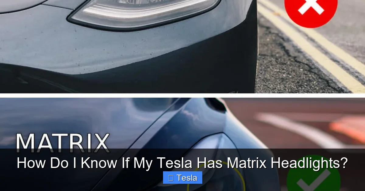 How Do I Know If My Tesla Has Matrix Headlights?
