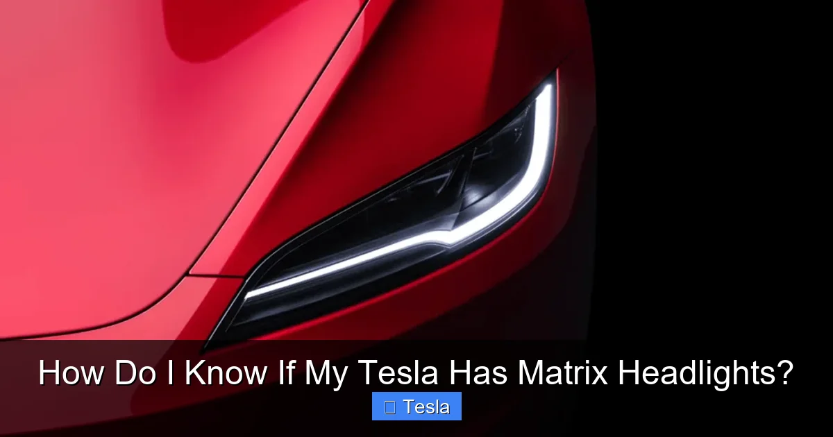 How Do I Know If My Tesla Has Matrix Headlights?