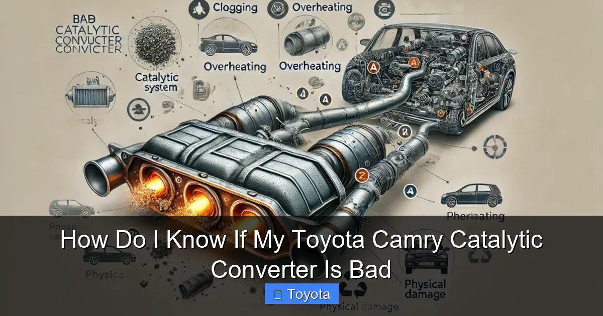 How Do I Know If My Toyota Camry Catalytic Converter Is Bad