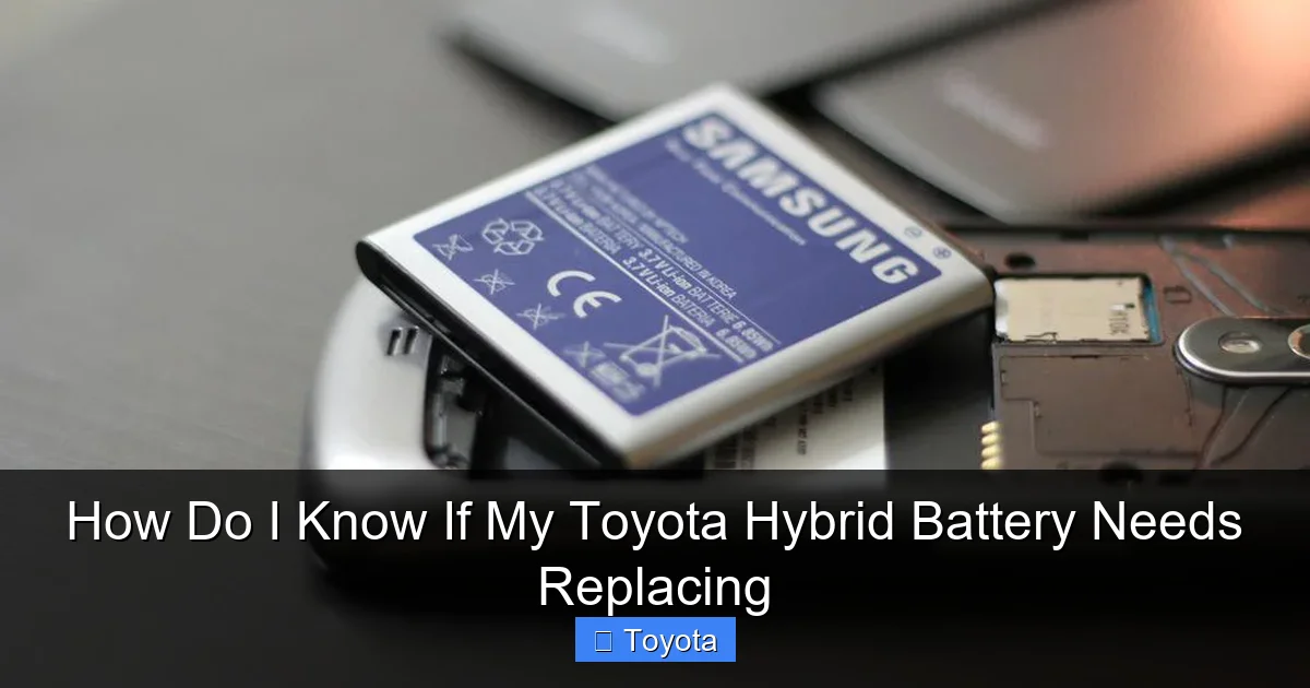 How Do I Know If My Toyota Hybrid Battery Needs Replacing
