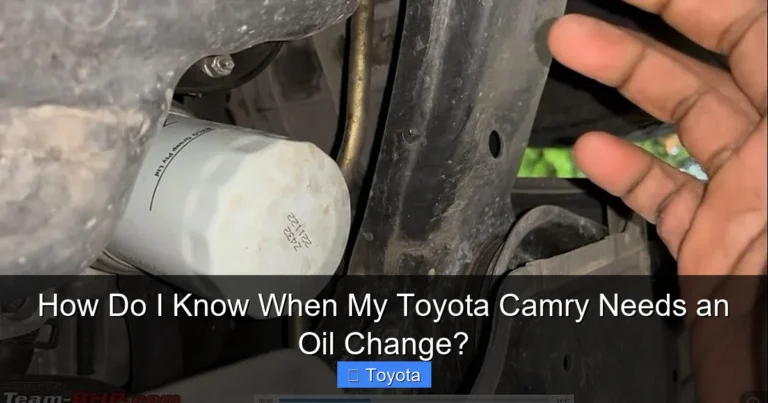 How Do I Know When My Toyota Camry Needs an Oil Change?