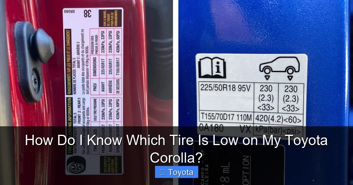 How Do I Know Which Tire Is Low on My Toyota Corolla?