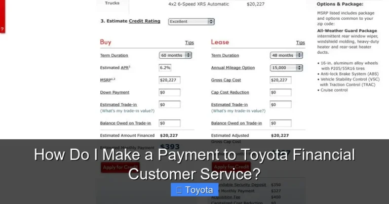 How Do I Make a Payment to Toyota Financial Customer Service?