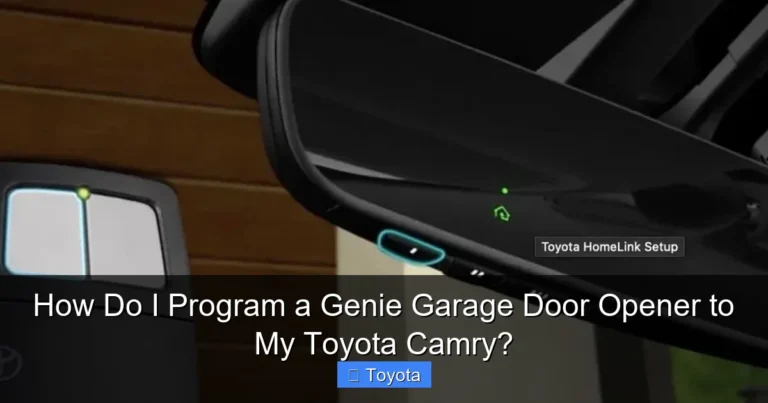How Do I Program a Genie Garage Door Opener to My Toyota Camry?