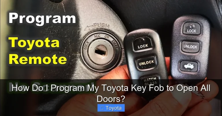 How Do I Program My Toyota Key Fob to Open All Doors?