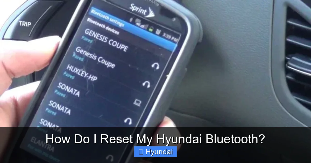 How Do I Reset My Hyundai Bluetooth?