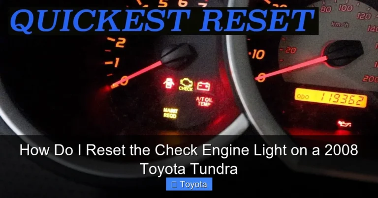 How Do I Reset the Check Engine Light on a 2008 Toyota Tundra