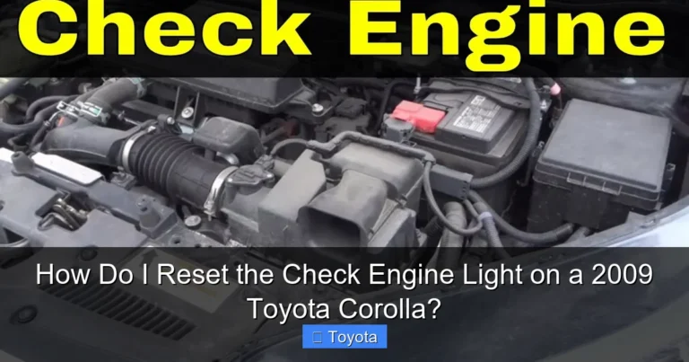 How Do I Reset the Check Engine Light on a 2009 Toyota Corolla?