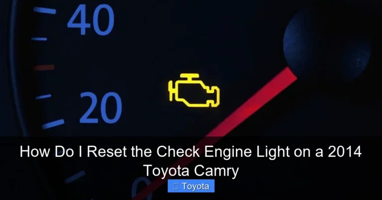 How Do I Reset the Check Engine Light on a 2014 Toyota Camry