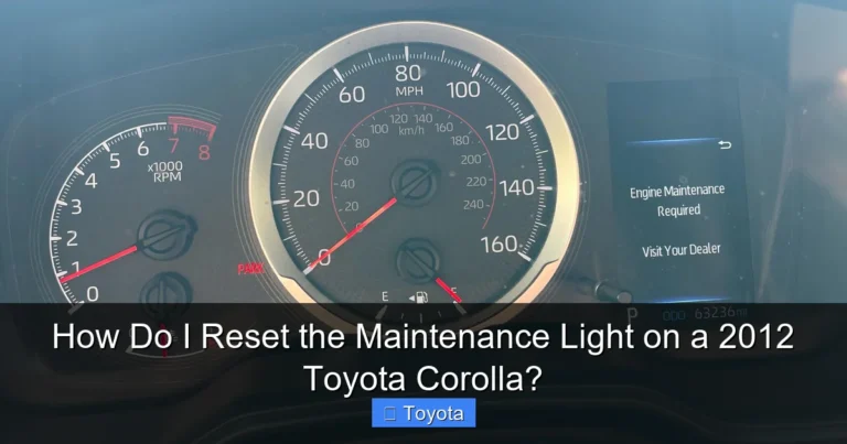 How Do I Reset the Maintenance Light on a 2012 Toyota Corolla?