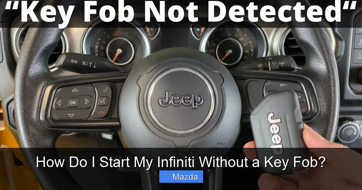 How Do I Start My Infiniti Without a Key Fob?