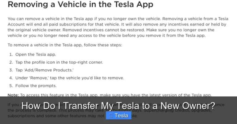 How Do I Transfer My Tesla to a New Owner?